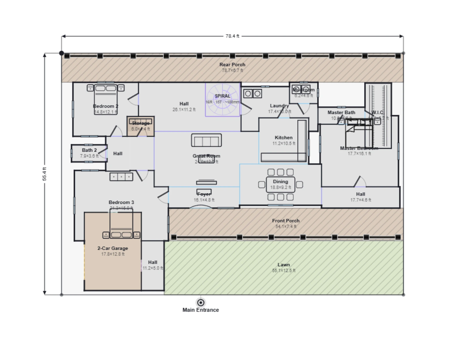 AI-generated next-generation multi-gen home floor plan